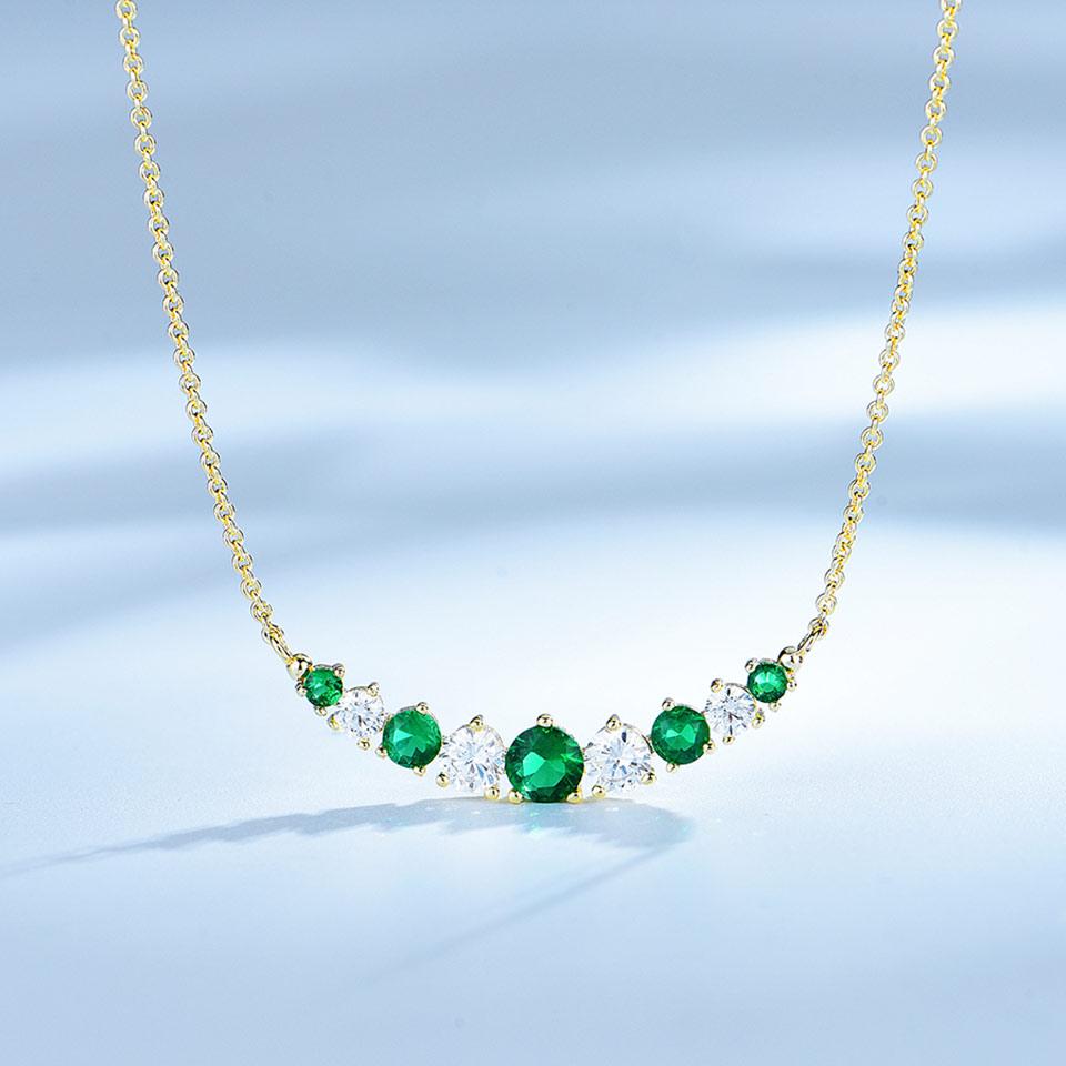 

14 позолоченных зеленых белых кубических цирконий из стерлингового серебра 925 пробы для женщин зелёный