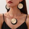 European and American Personalized Metal Geometric Collar Creative Simple Metal Necklace Bracelet Jewelry Set
