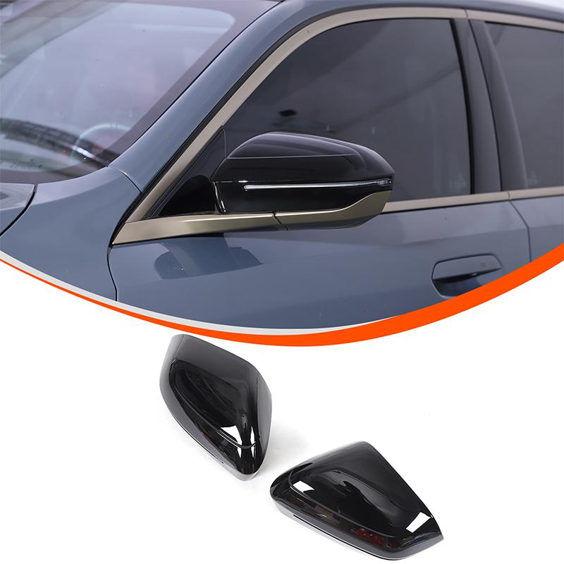Bright Black Side Mirror Cover Caps for BMW 5 7 I5 I7 Series G60 G61 G68 G70 M5 G90 2024 2025 Car accessories Left Hand Drive