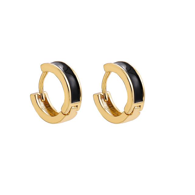 Minimalistische kleine bunte Emaille runde Creolen für Frauen Cz Zirkon Piercing Knorpel Huggie Ohrringe Modeschmuck