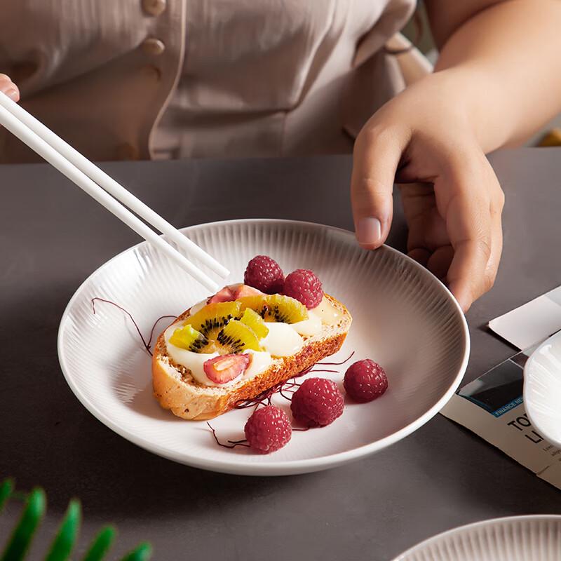 Dupont schlichtes weißes Keramik-Geschirrset