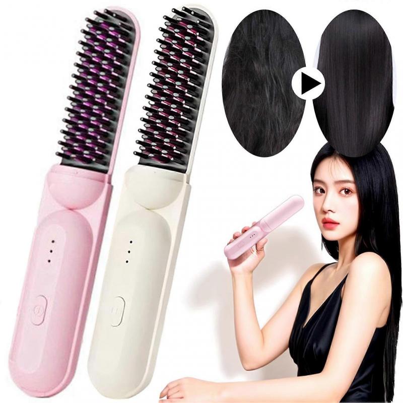 Wiederaufladbares Mini-Haarstyling-Tool mit Anti-Frizz-Technologie Hitzeschutz Glätteisen Lockenstab Haarstyling-Tool