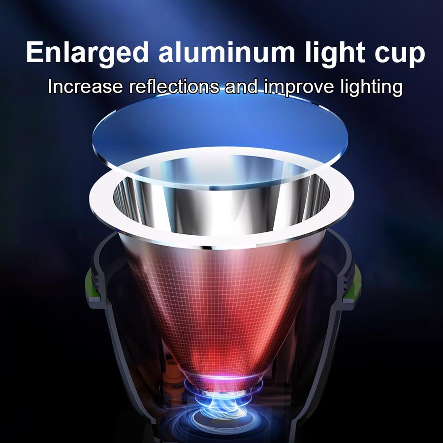 Professional Diving Headlamp Diving 100M Strong Light LED Headlight IPX8 Waterproof Scuba Head Lamp Amphibious Portable Lantern