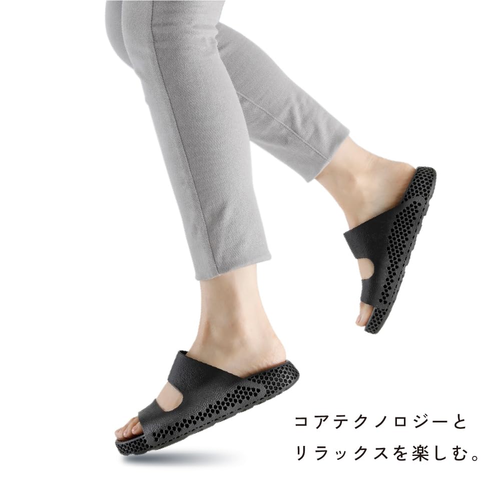 Alphax Sels 3D Conful Sandals Black AP-511526 L 25.5-26.5cm