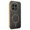 For OnePlus 13 Phone Case Carbon Fiber Textured Electroplated TPU Back Cover