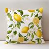 1 Stück Frische Zitrone Blumendruck Kissenbezug, Geeignet für Sofa, Schlafzimmer, Wohnzimmer, Schafft Leicht Eine Erfrischende Atmosphäre