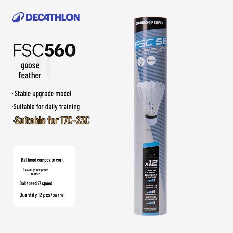 

Decathlon FSC 560 Goose Feather Badminton Shuttlecocks