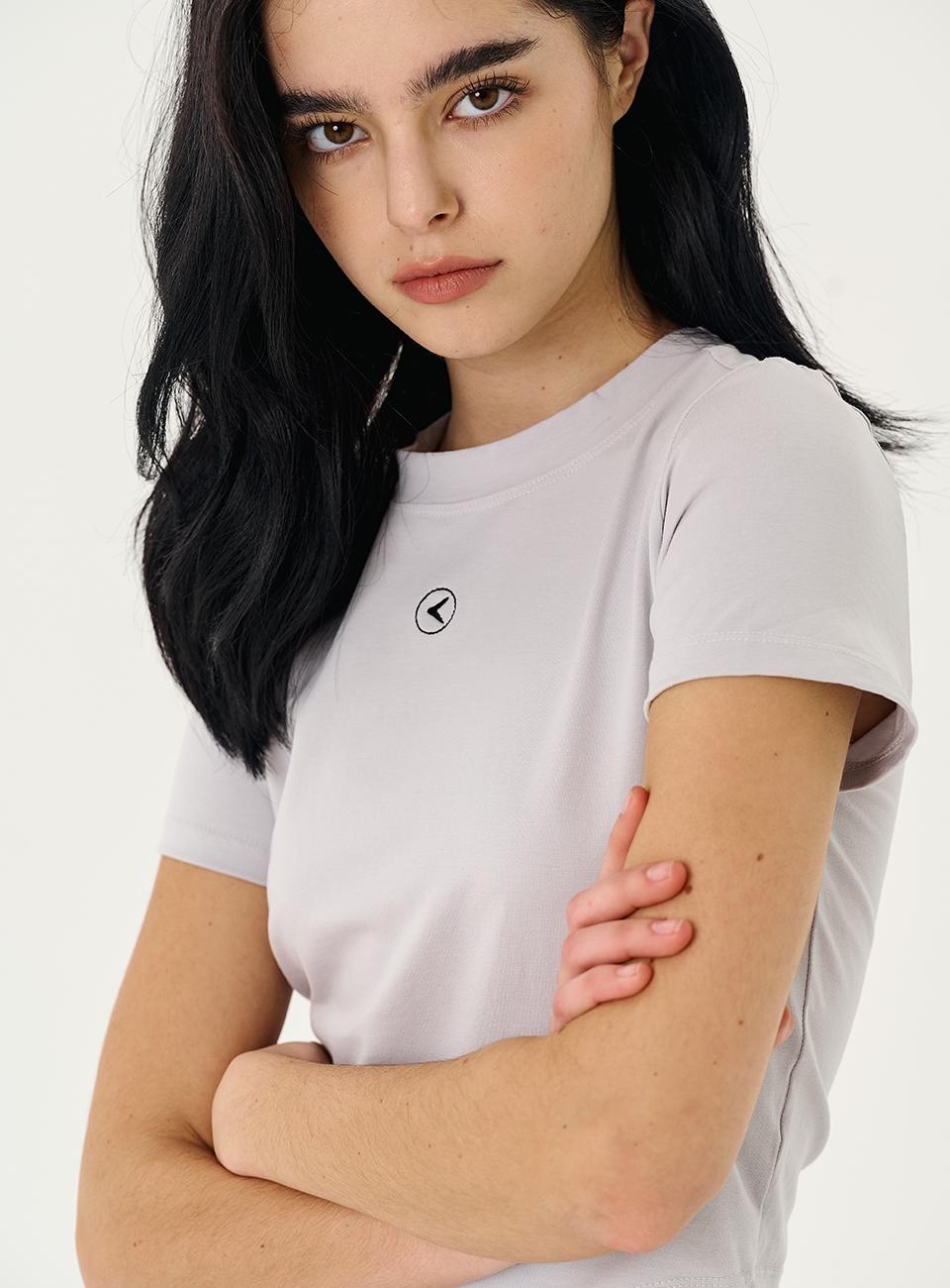 Interest Logo Crop Top_Gray Free