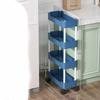 Mobile Storage Shelf Interspace Gap Shelf Kitchen Storage Shelf Bathroom Storage Rack Fridge Side Seam Finishing Rack