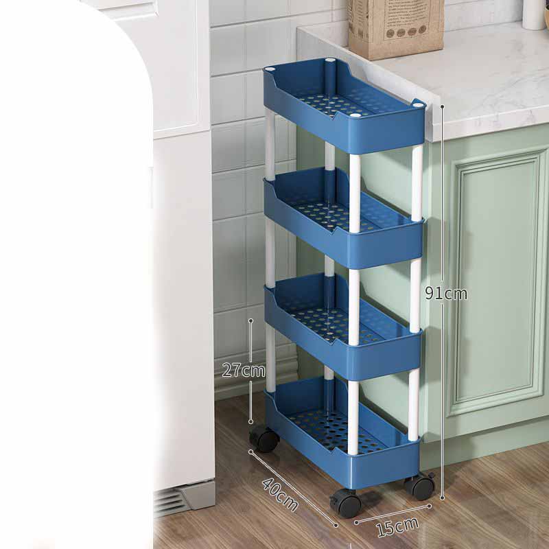 Mobile Storage Shelf Interspace Gap Shelf Kitchen Storage Shelf Bathroom Storage Rack Fridge Side Seam Finishing Rack
