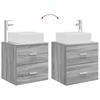 Bathroom Furniture Set 2 Pcs Grey Sonoma Particleboard