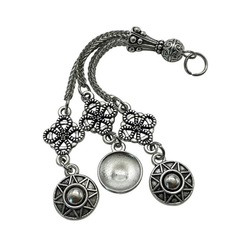 Antique Silver Plated Necklace Connectors Metal Brushes Pendant Accessories DIY Handmade Jewelry Making Supplies