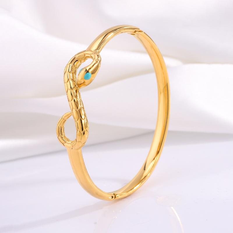 Snake Wrapped Opening Light Luxury Curved Female Niche High-end Bracelet