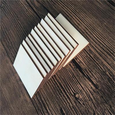 10 Pièces Planches de Bois Plaque en Bois 100*100*1mm Modèle de Bateau Artisanat Bricolage