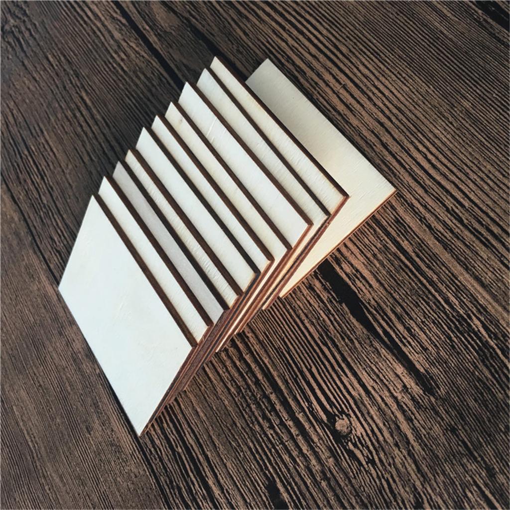 10 Pieces Poplar Wood Rectangle Shapes Wooden Plaque Extra Large for , Home Decorations and Rustic