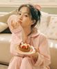 [Dossy] Silk-Fit Lovesome Long-Sleeve Couple Pajamas Set [Shipped from Korea] 100% Authentic
