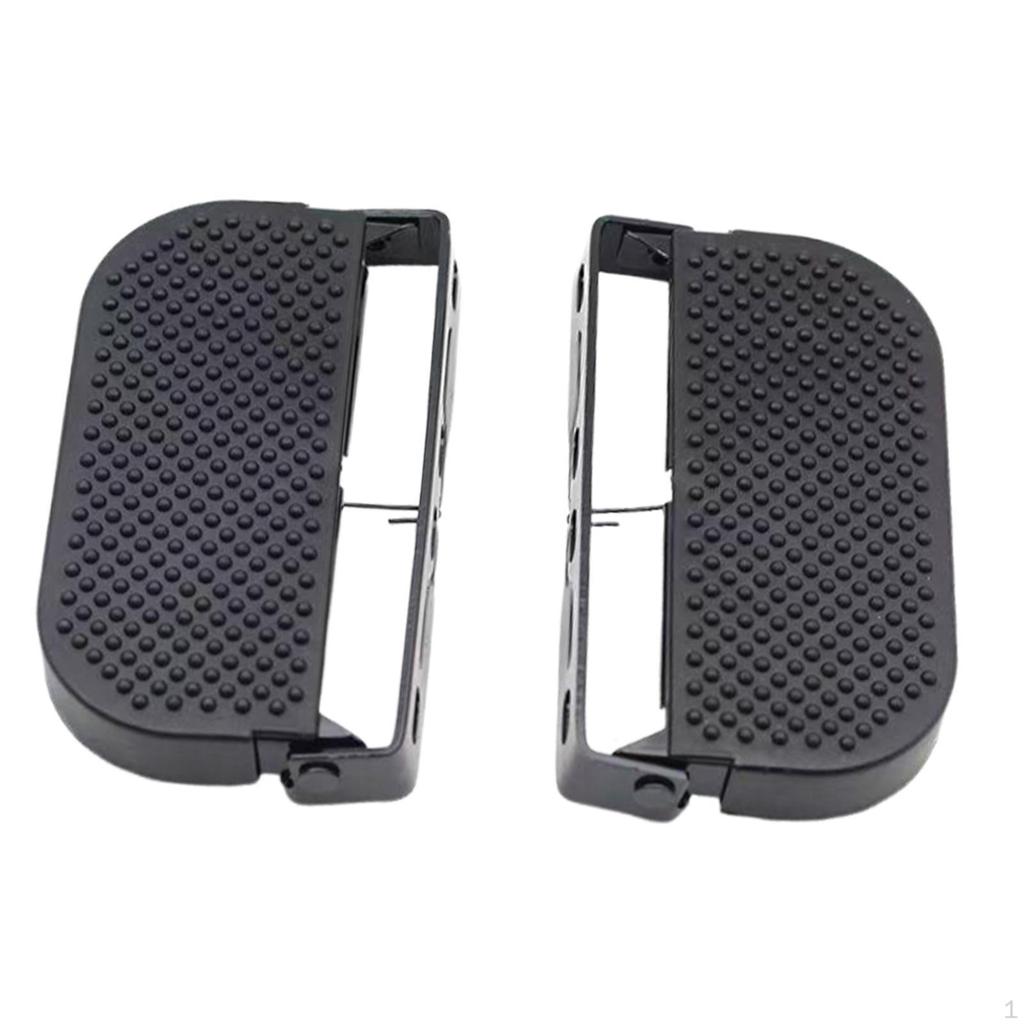Electric Bike Front Pedals, Waterproof Non Slip Foot Plates Pegs for