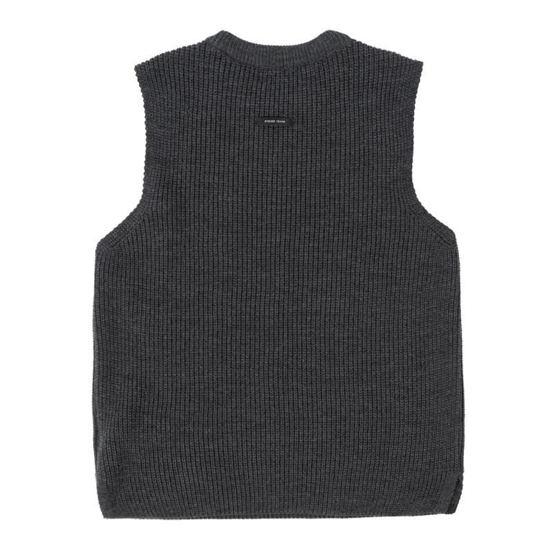 Seuteulaikeu Unknown Knit Vest (Charcoal)