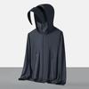 Unisex Hooded Ice Silk Sun Protection Jacket: Skin-Friendly, Breathable, Lightweight, and Cool.