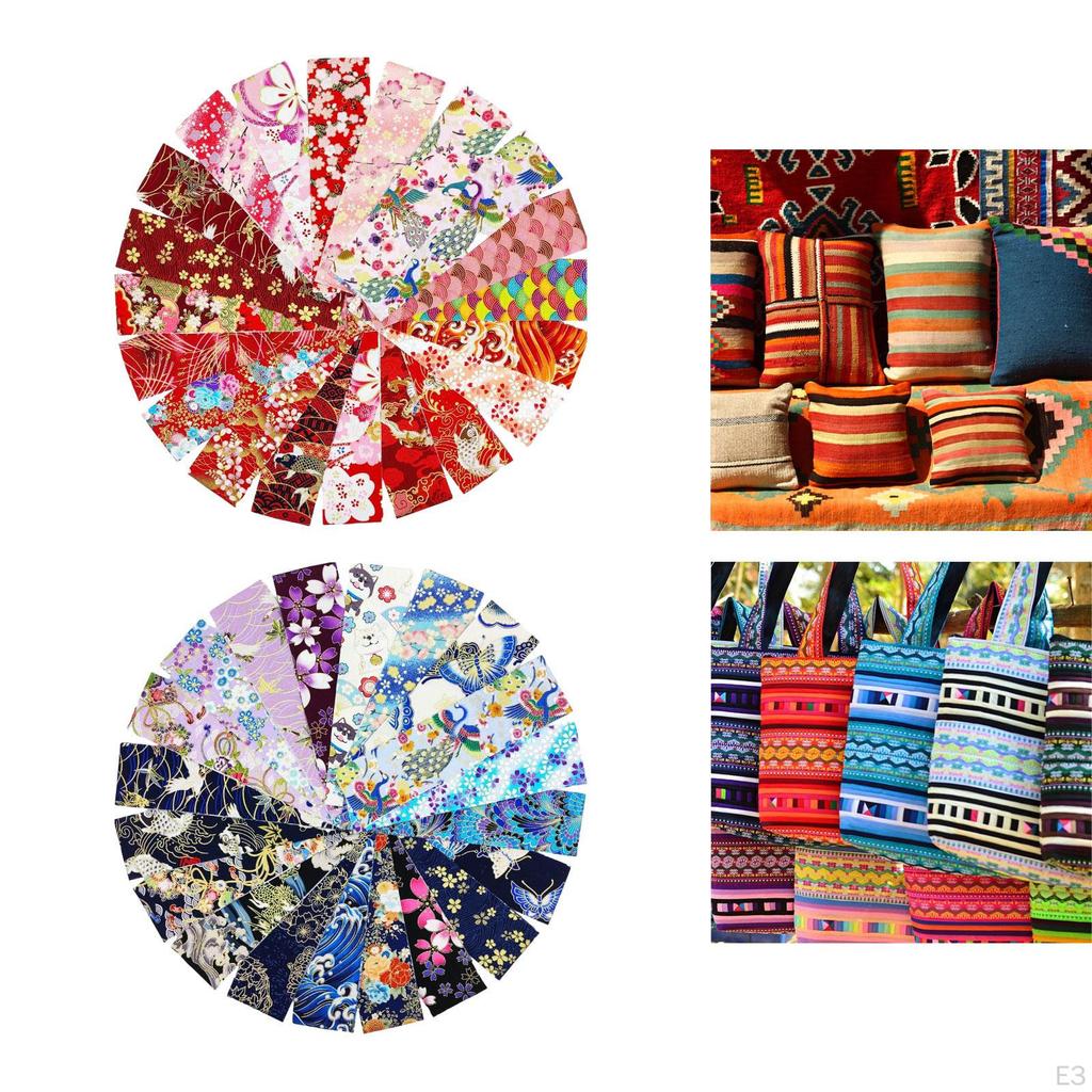 20 Pieces Cotton Bundles for Quilting in Japanese Styles DIY Projects