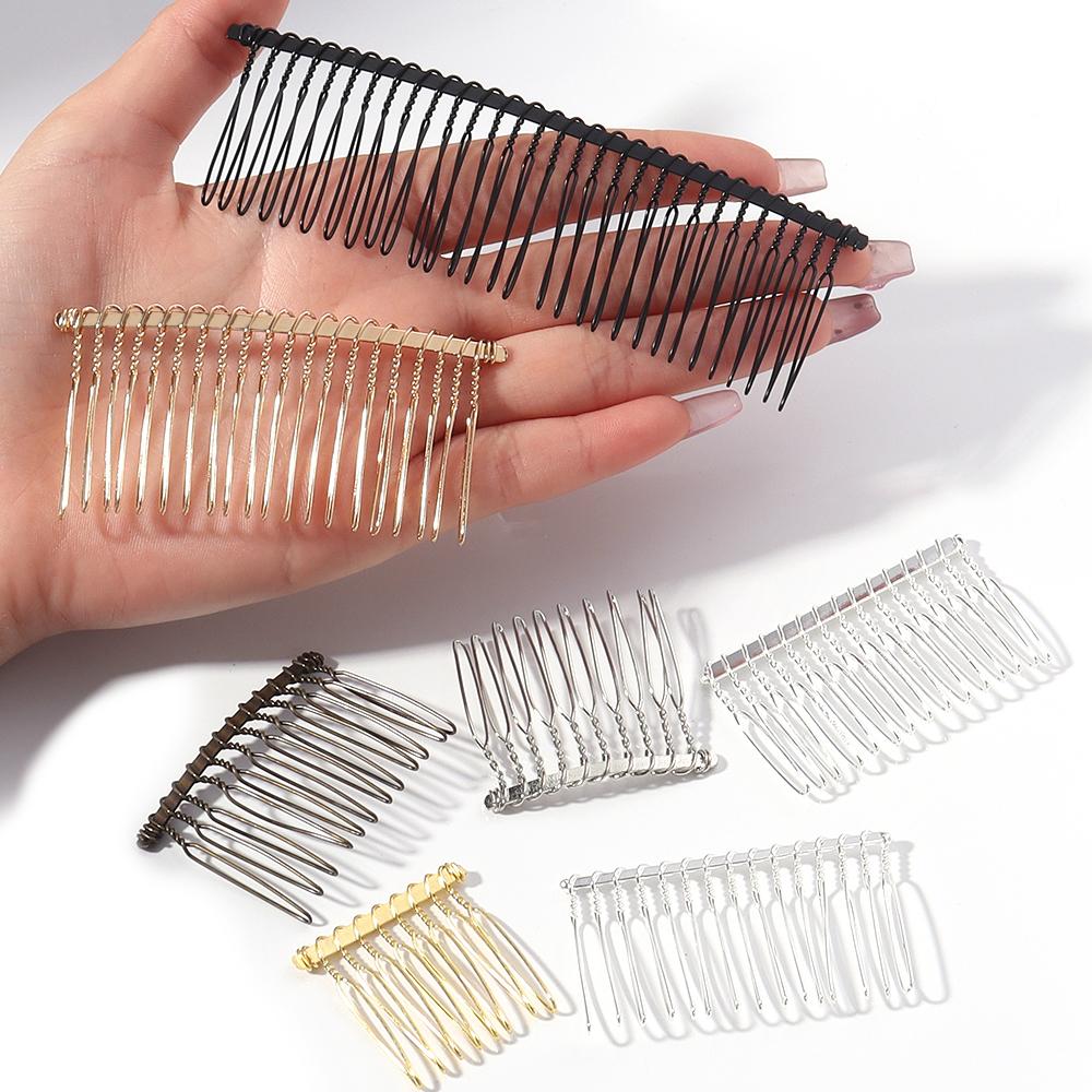 6pcs 10/12/15/20/30 Teeth DIY Metal Hair Comb Claw Hairpins for Wedding Jewelry Making Handmade Comb Base Bridal Hair Accessorie