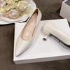 Fashion Women Shoes Pointed Toe Pumps Patent Leather Dress High Heels Boat Shadow Wedding Shoes Shoes for Wedding Women