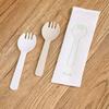 100Pcs Eco-Friendly Disposable Spoon Fork Wheat Straw Mini Fork Set Dessert Cake Fork  Tableware