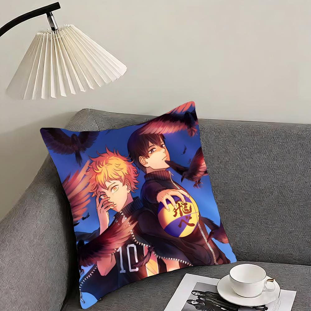 Poszewka na poduszkę Haikyuu Dwustronna pluszowa poszewka na poduszkę – Do samochodu, sofy, sypialni, idealna na prezent.