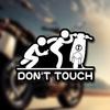 Reflective Don't Touch Motorcycle Sticker, Funny Durable PE Vinyl Decal  Vehicle Body Decor