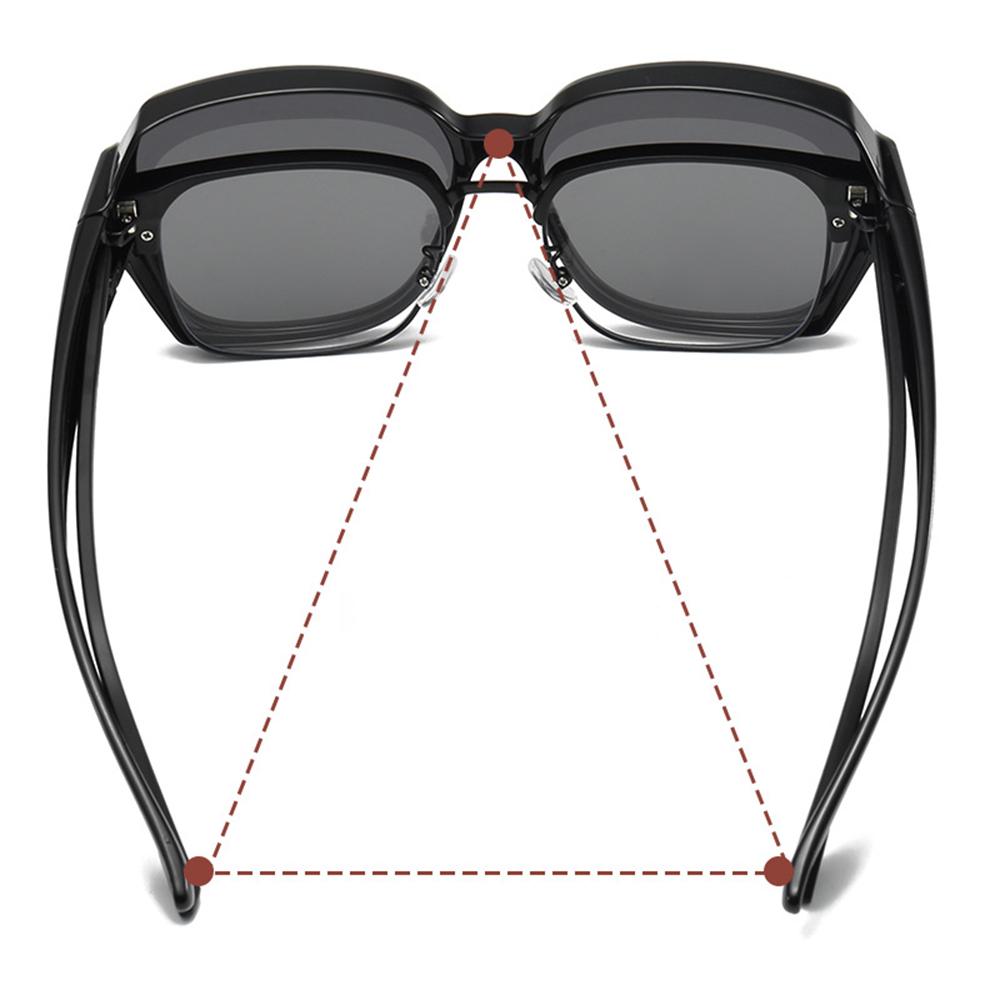 Protective Polarized Glasses Square Shades Fit Over Glasses Sunglasses Wrap Around Anti-allergy Anti Fog Wind Splash Goggles