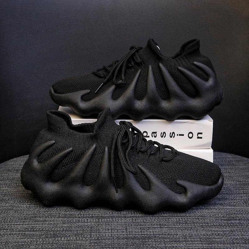 2025 nové létající tkané chobotnice ležérní sportovní boty korejská verze trendy párové boty prodyšné vulkanické ponožky pánské a dámské boty