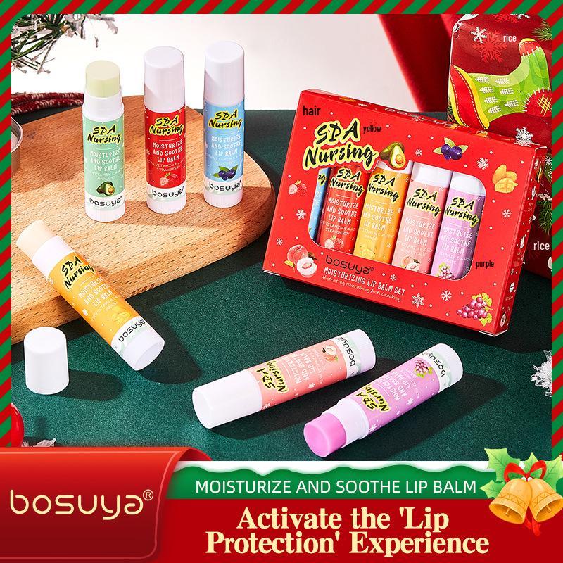Außenhandels-Englisch Fruchtgeschmack Lippenbalsam Geschenkset - Feuchtigkeitsspendende und pflegende Lippenpflege