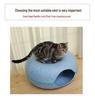 Donut Tunnel Style Felt Cat Bed - Breathable, Removable, Washable, All-Season Use