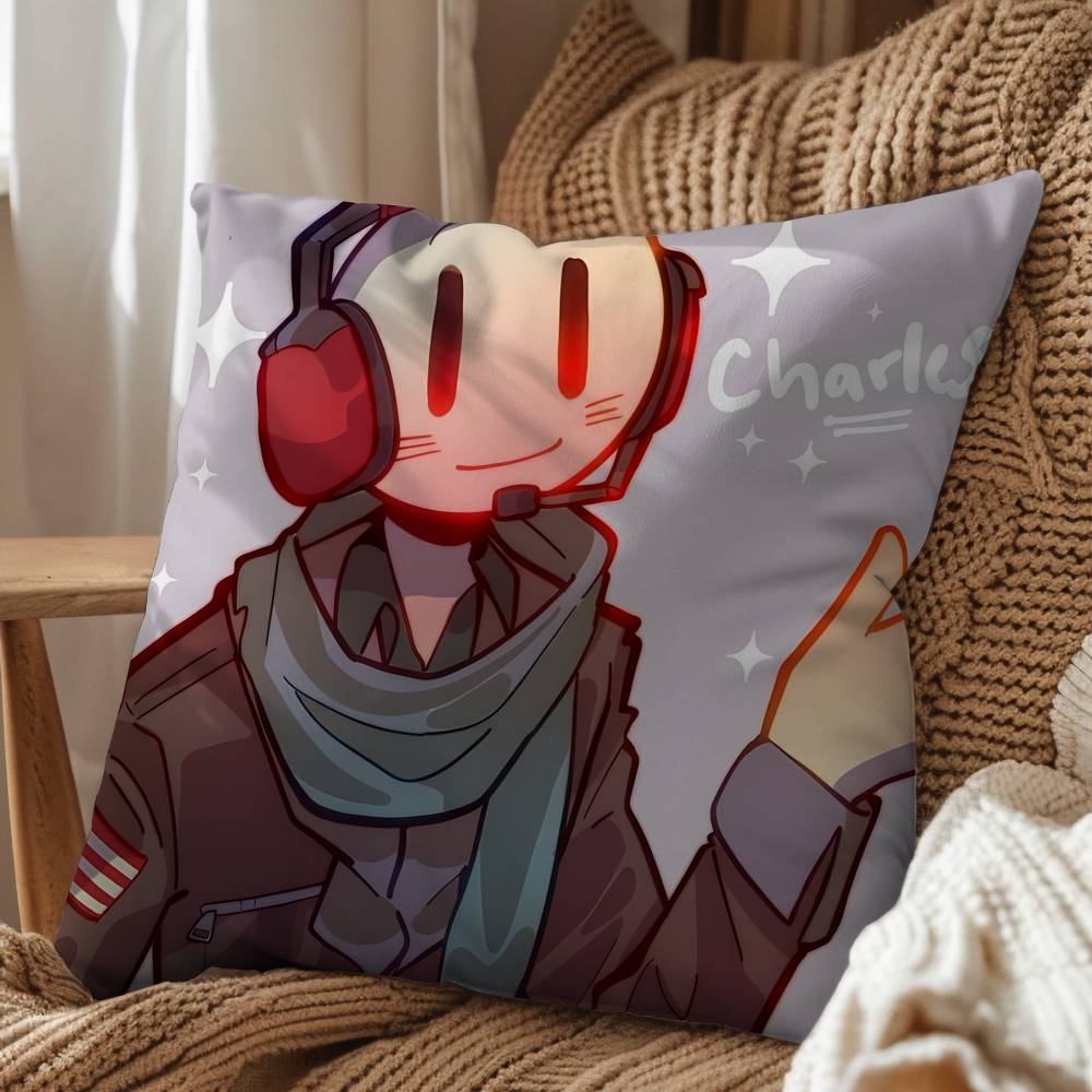 Game Henry Stickmin Collection Pillow Case Square DoubleSided Printing Short Plush Sofa Cushion Cover Bedroom Bedside Pillow