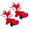 2Pcs Fox Collectibles Animals Figurines For Fairy Garden Miniatures Ornaments Small Glass Fox Statues Table Decoration