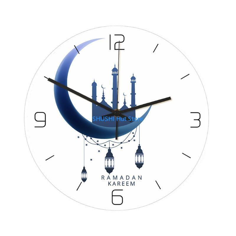 Clock Islamic Muslim Wall Clock Ramadan Event Round Wall Clock Home Office Mosque Digital Azan Desk Clock Decorative D57B