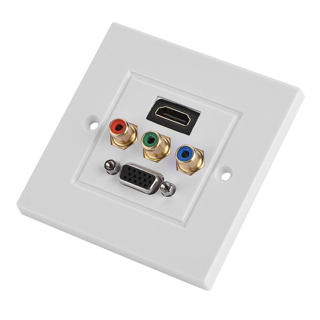 HDMI VGA 3RCA Threeinone Integrated Multimedia Wall Panel Audio Video Socket