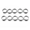 60PCS Single Ear Stainless Steel Car Hydraulic Hose Clamps O-Clips Pipe Fuel Air Pipe Clamp 1/2" with Pliers Tool