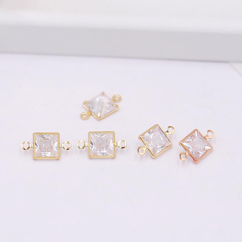 Hot-selling High-quality Small Brass + Zircon Trendy Pendant DIY Handmade Necklace Bracelet Accessories