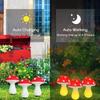 LED Solar Panel Mushroom Fairy Light Garden Outdoor Waterproof Night Lamp Yard for Christmas Wedding Party Decoration 8/12/20LED