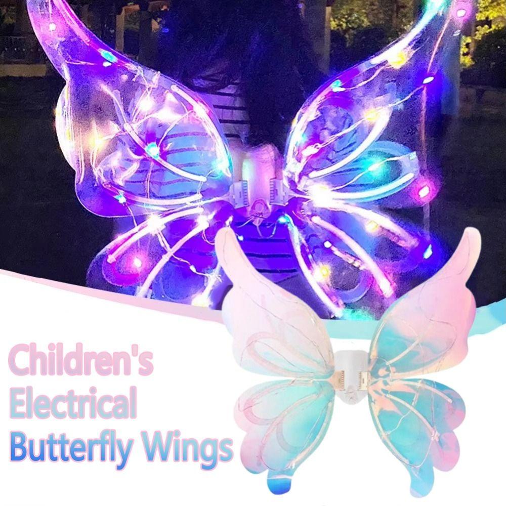 Creative LED Electric Butterfly Wings with Light Music Glowing Electric Fairy Wings Birthday Gift
