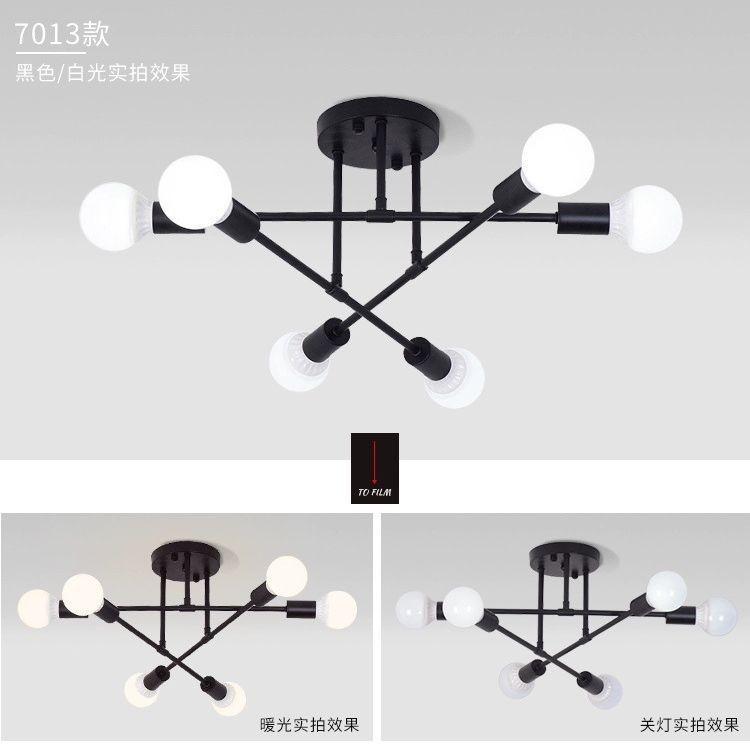Ceiling Lights Modern Multiple LED E27 Lamp Base Black/White/Gold For Living Room / Bedroom Indoor Lighting Retro