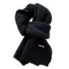 High end Solid Color Wool Blended Knitted Scarf for Women Autumn and Winter Japanese Versatile Soft and Waxy Warm Woolen Scarf for Men