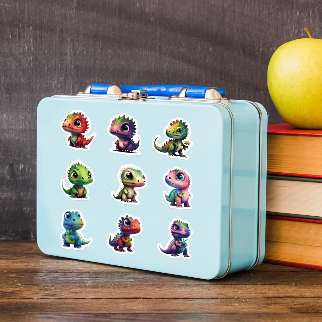 50 Cute Little Dinosaur Boy Children Cartoon Stickers Pencil Case Mobile Phone Computer DIY Waterproof Decorative Stickers