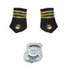 Adult Police Hat Octagonal Flat Top Hat Role Play Fun Props U.S. Police Hat Uniform Accessory Halloween Mardi Gras Party