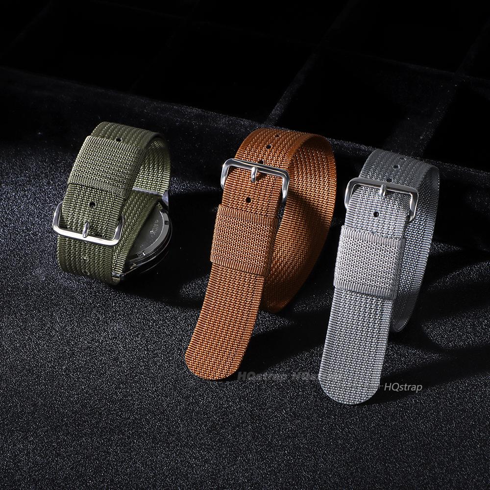 20mm 22mm New Ribbed Nylon Watchband Nylon Watch Strap Watchband Accessories for Military Watch Band Bracelets for Seiko