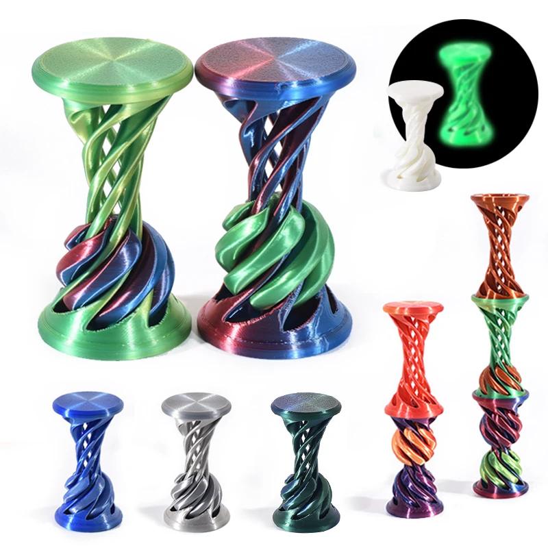 3D tištěná hračka se spirálovým kuželem Nemožný průchod pyramidou Socha průchodem pyramidou Hračka Mini Vortex Thread Illusion