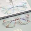 Myopia glasses, men's and women's anti-blue light plain frames, student glasses, high-degree glasses frames