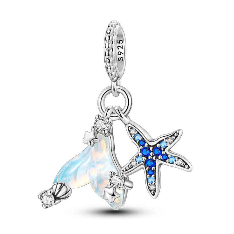 Kupfer Schmetterling Charms Perlen Sommer Stil Zirkonia Herzform Anhänger Original Zubehör Armbänder DIY Schmuck Geschenk