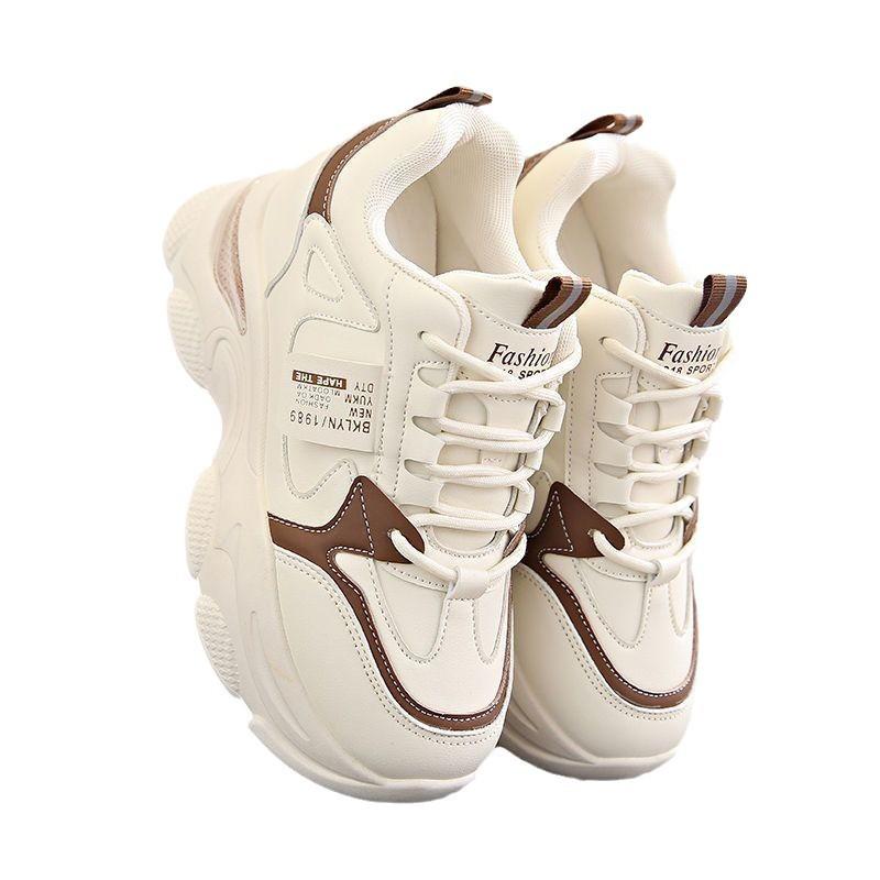 Inner Daddy Shoes 2025 New Women's Spring and Autumn Thick-soled Air Cushion Shock Absorption Sneakers Lightweight and Smaller Casual Women's Shoes